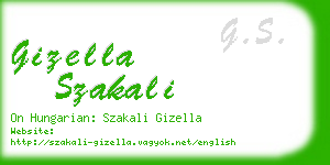 gizella szakali business card